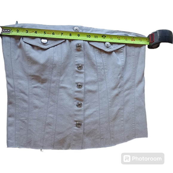 Zara Jean Shimmer Sparkle Tube Top Rouched back with button details - Picture 3 of 11